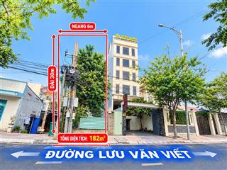12 tỷ  bán lô đất 182m2 full thổ cư  mặt tiền đường lưu văn viết  p. tam hiệp