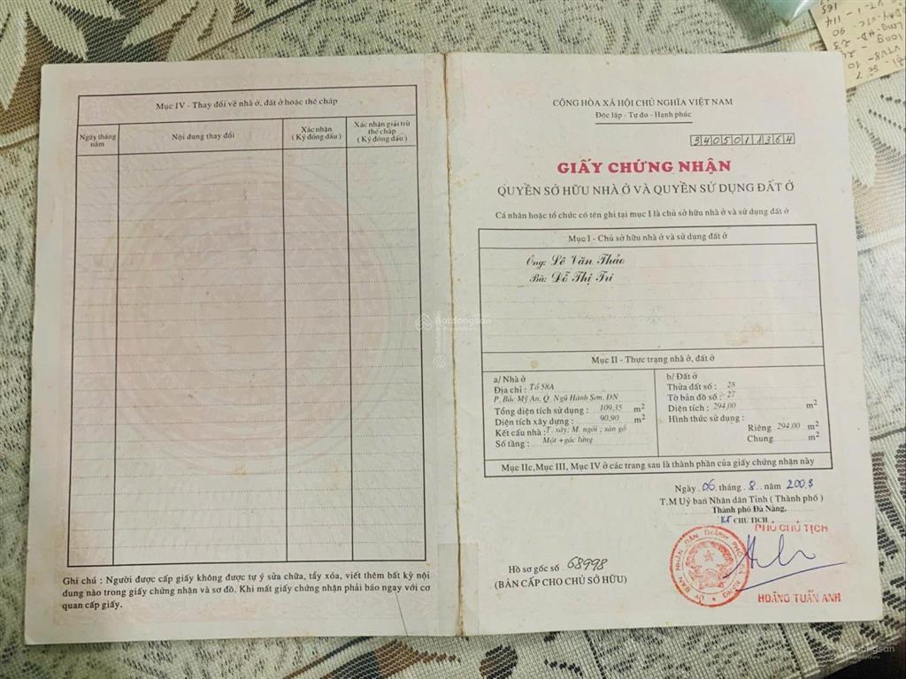 Bán đất kiệt 3m phan tứ thông đường ngũ hành sơn, phường mỹ an, ngũ hành sơn, đà nẵng