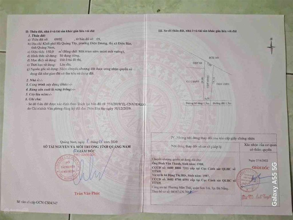 Bán 2 lô liền kề đường hồ ven biển, chợ thôn 4, đất biển điện dương, võ nguyên giáp