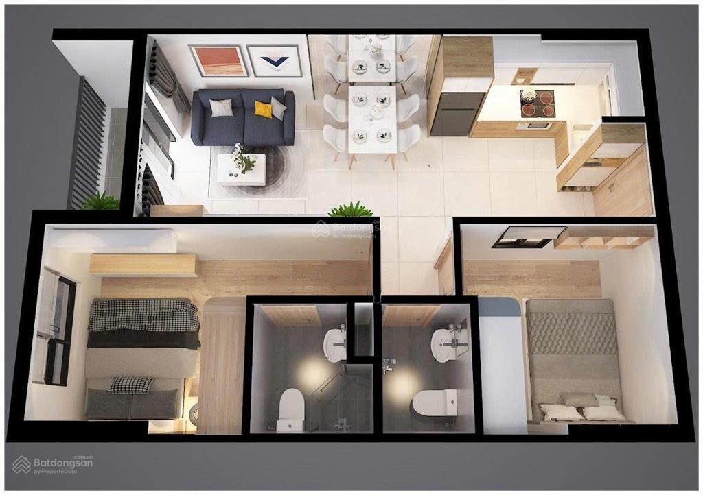 Bán nhanh căn 2pn suất nội bộ view đông nam. chiết khấu 160tr, giá hđ chỉ 2,681tỷ. ký hđ 5%~134tr
