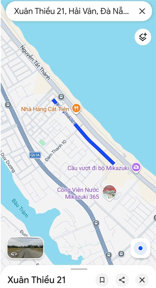 ► Mặt Tiền Xuân Thiều 21, sát Biển Nguyễn Tất Thành, Mikazuki, 372m2, ngang 15m, ~36tr/m2