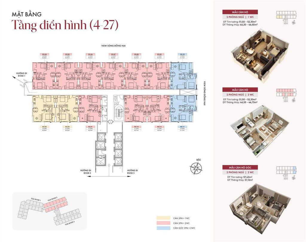 Fresia riverside, 2pn  2wc  view sông thoáng mát, giá chỉ 1,9 tỷ. tt 20% kí hđmb