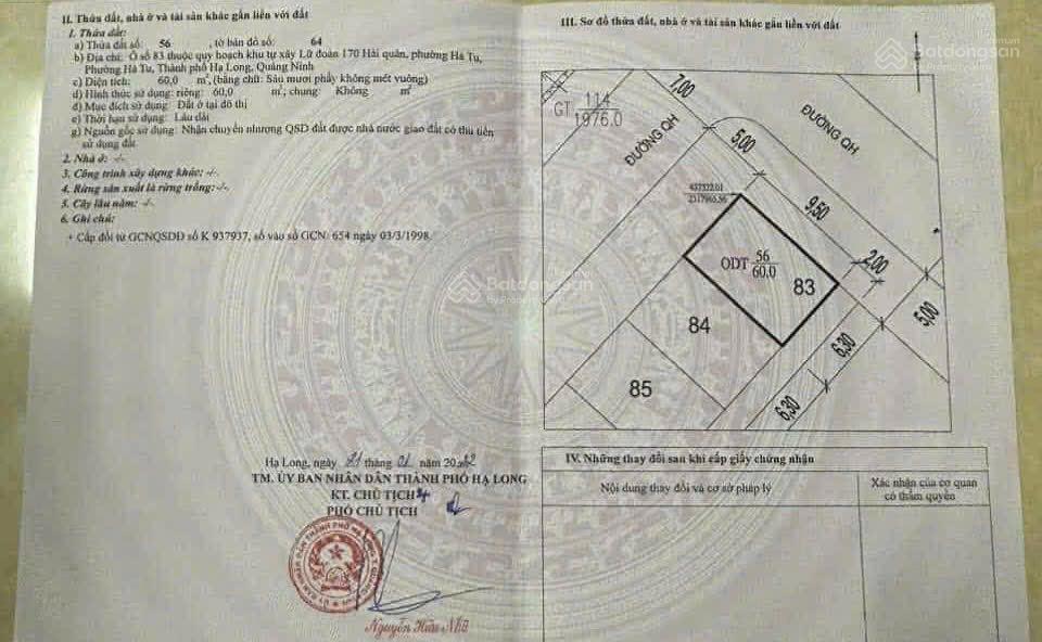 Chính chủ gửi bán ô góc 60m 2 mặt đường to , ở dự án phân lô gần trạm y tế phường hà tu