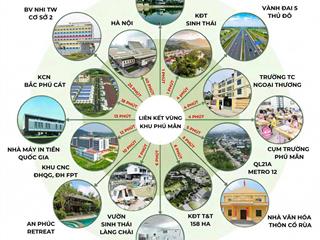 Cần bán lô đất sát khu sinh thái nghỉ dưỡng view đẹp 150m x giá 18tr/1m2 tại phú mãn quốc oai hn