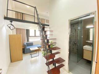 Căn hộ y hình 100% full nội thất gác lửng cao ngay bùi đình túy bình thạnh