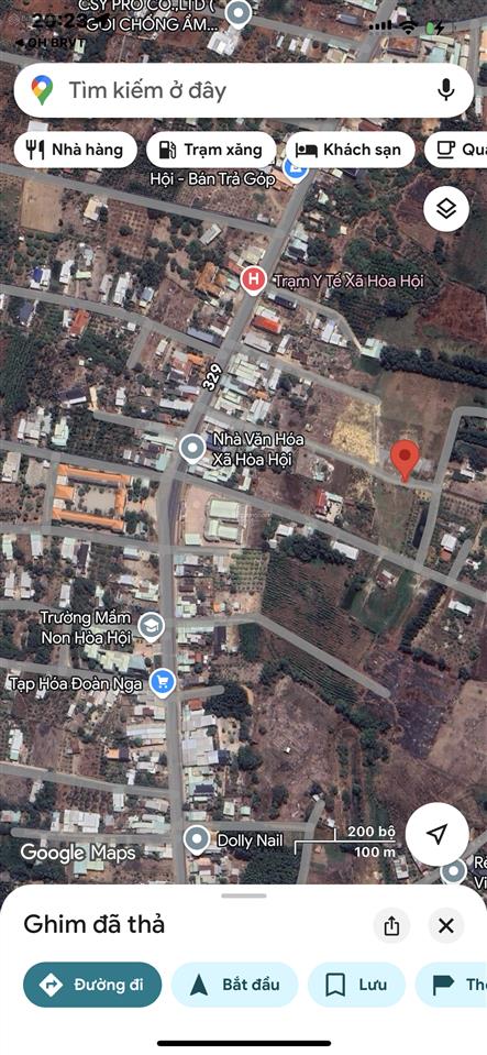 Bán đất tại xã hòa hội, 1,3 tỷ, 1200m2, mặt tiền 37m, ngõ 6m