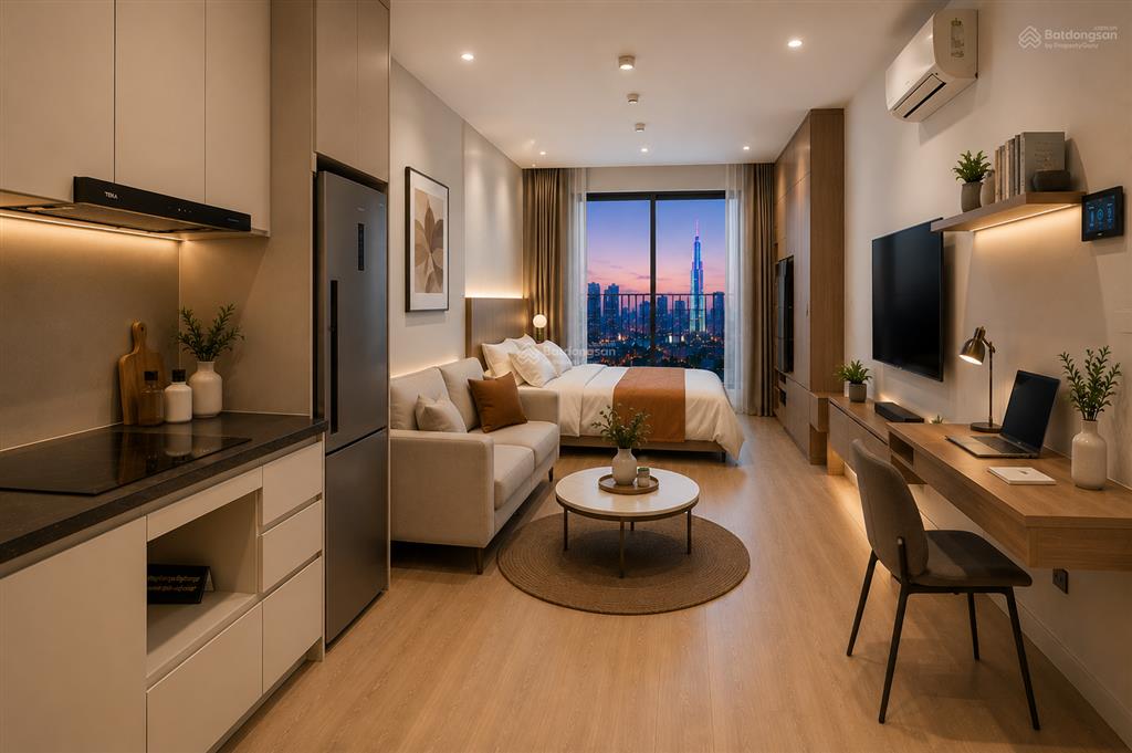 Căn studio  35m2 hướng đông nam view pháo hoa cbd  bàn giao nội thất cao cấp giá 2,145 tỷ