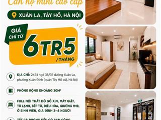 Cho thuê phòng căn chung cư mini cao cấp xuân la, tây hồ, hà nội
* địa chỉ 24c ngõ 38/37 đường