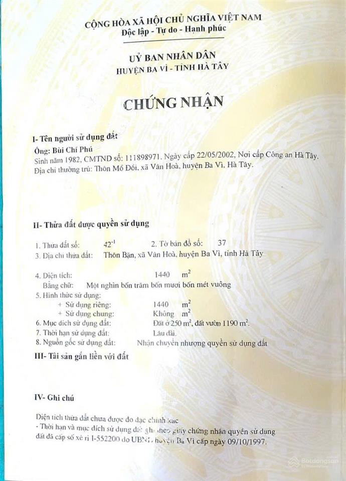 Bán nhà riêng tại yên bài, 7 tỷ vnd, 1440 m2, giá cực chất, view đẹp 0357 378 ***