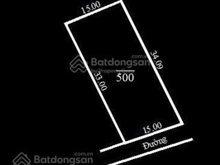 Diện tích 500m2, thổ cư 350m2, mặt tiền 15m, ib 0357 378 ***