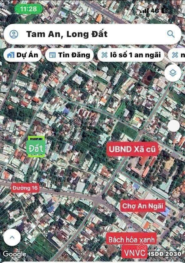 Bán đất 158m2, giá cực chất 1,59 tỷ tại quy hoạch số 16, long điền, bà rịa vũng tàu
