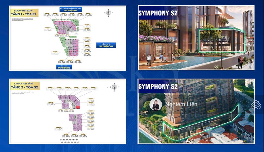 Khối đế symphony tâm điểm thương mại sầm uất bên sông hàn, căn góc view công viên và mặt tiền thđ