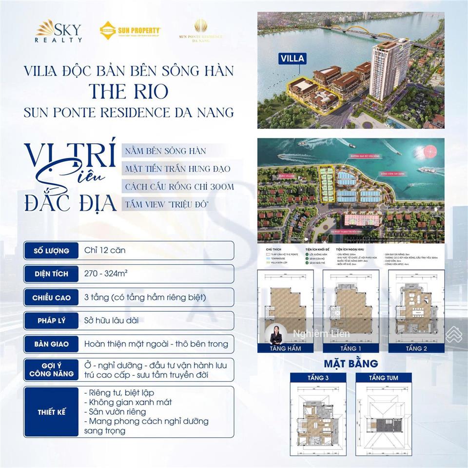 Sun ponte residence bộ sưu tập townhouse & biệt thự ven sông hàn dành cho số ít.mở bán đợt đầu tiên