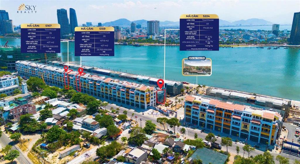 Căn góc 3 tầng view sông hàn  s224 phân khu sonata  sun symphony đà nẵng  sổ đỏ lâu dài