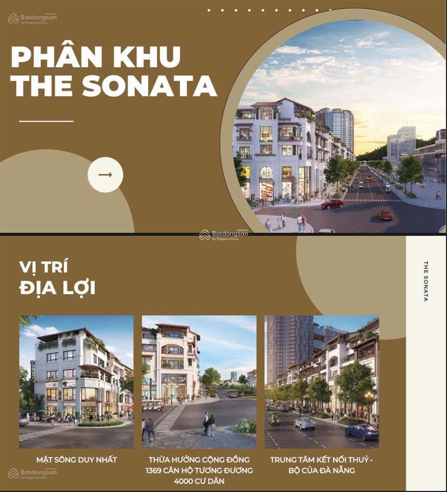 Căn góc 3 tầng view sông hàn  s224 phân khu sonata  sun symphony đà nẵng  sổ đỏ lâu dài