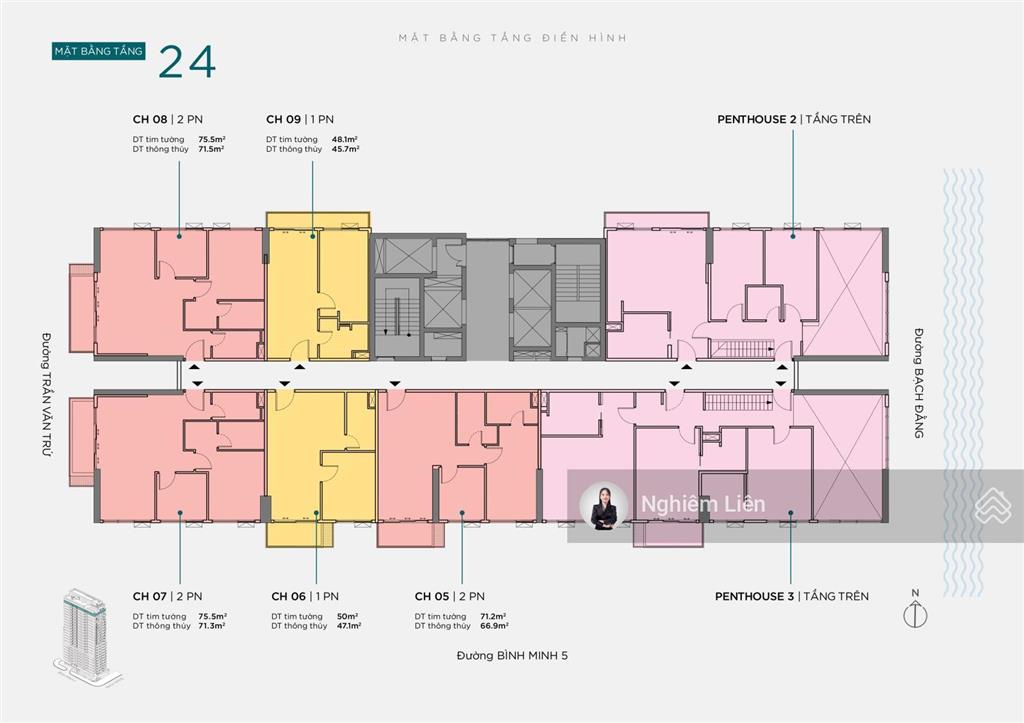Sống trên tầng mây giữa lòng bạch đằng. penthouse 4pn cuối cùng của the filmore, giá gốc chủ đầu tư