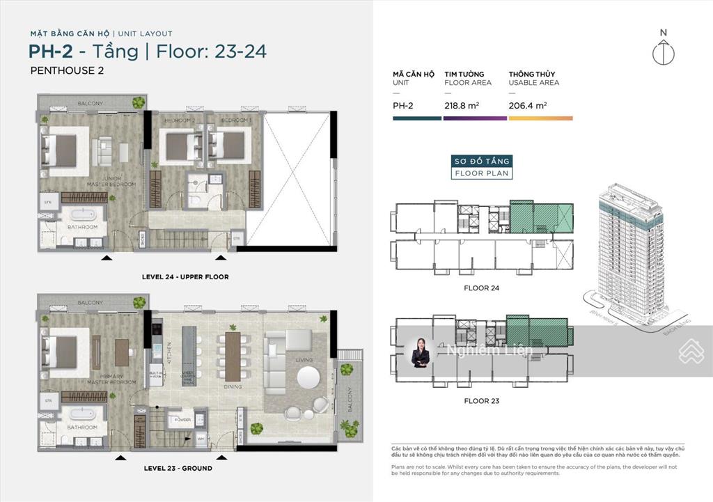 Sống trên tầng mây giữa lòng bạch đằng. penthouse 4pn cuối cùng của the filmore, giá gốc chủ đầu tư