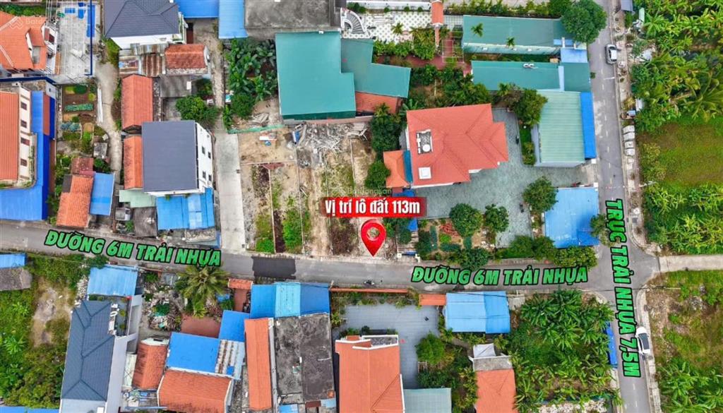Bán lô đất 113m2 tại thủy đường thủy nguyên. đường nhựa apsphan. sát 2 đầu tuyến 2 đường máng nước