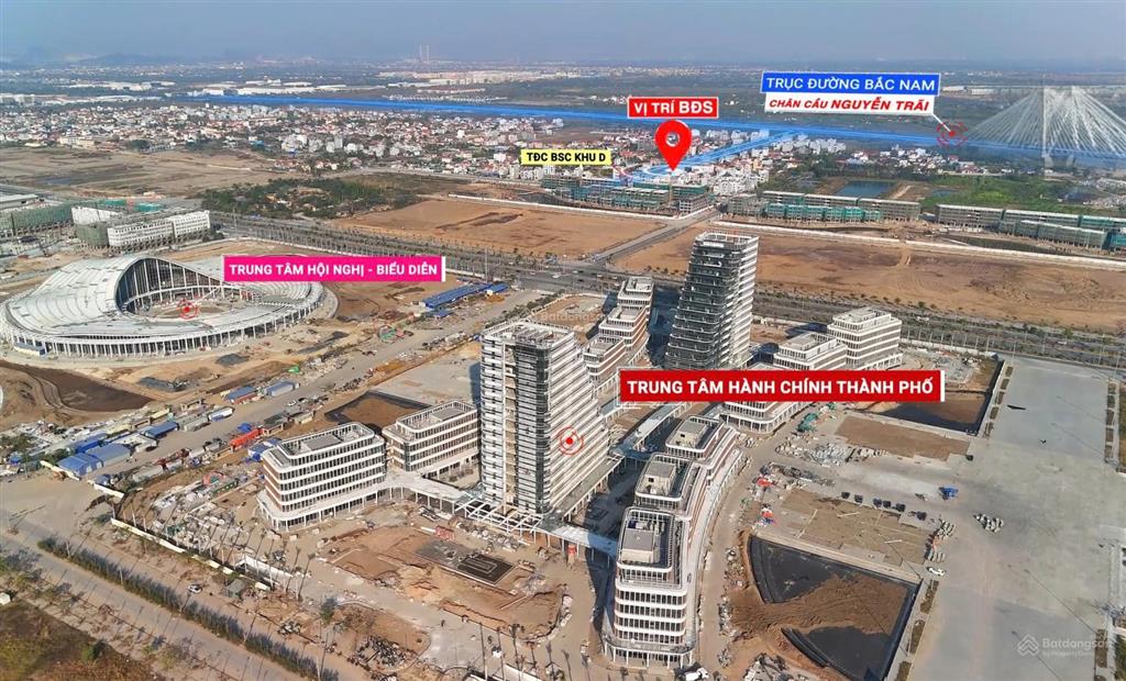 Bán lô đất 98.6m2 ngang 5m, vuông vắn gần khu d, dễ dàng kết nối đến các khu tđc và tthc thành phố