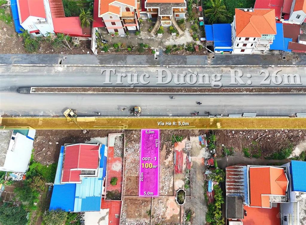 Bán lô đất 98.6m2 ngang 5m, vuông vắn gần khu d, dễ dàng kết nối đến các khu tđc và tthc thành phố