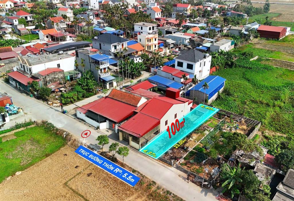 Lô đất 100m² mặt đường thôn, xã hoa động, thủy nguyên