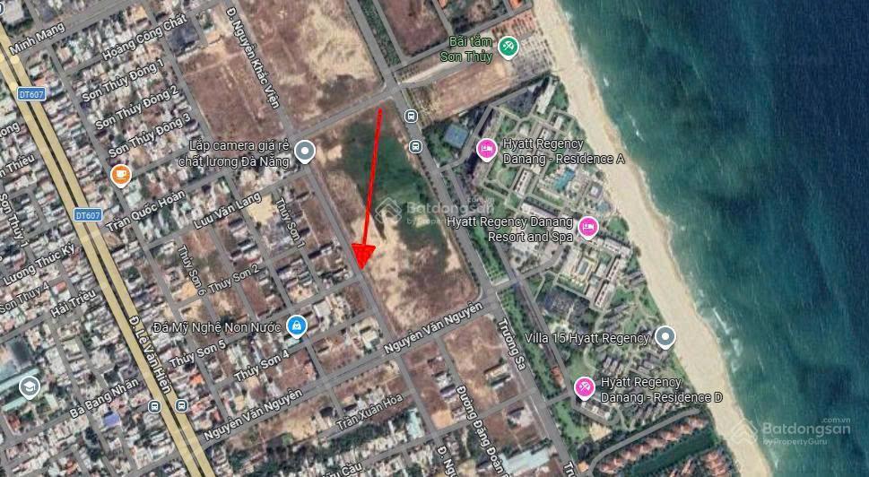 Lô góc 2 mặt tiền nguyễn khắc viện + thủy sơn 5 đối diện bãi tắm  192m2  ngang 8.3m  giá hời