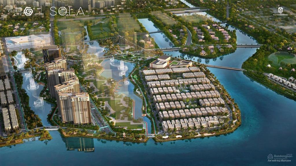 Bán biệt thự sola khu compound tiếp giáp 3 mặt sông liền kề thủ thiêm  vị trí không thể nhân bản