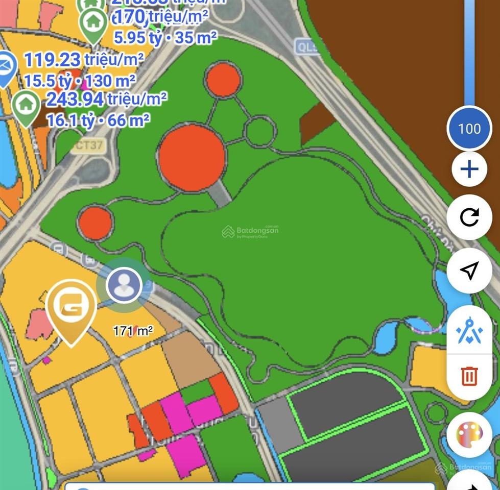 Bán mảnh đất mặt phố giáp hải trục chính đi văn giang ecopark 280m2 mặt tiền 16m đối diện công viên