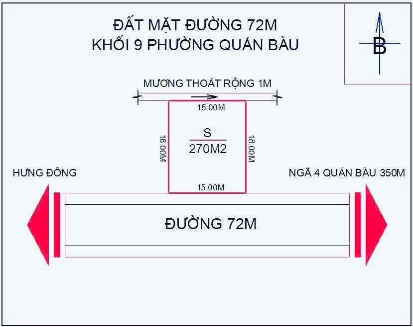 Cơ hội vàng sở hữu lô đất mặt đường 72m trung tâm phường quán bàu, tp. vinh