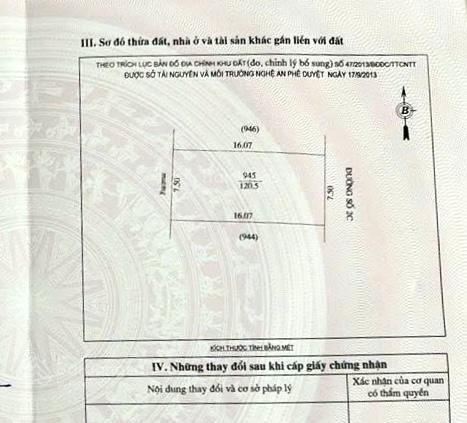 Cần bán lô đất hiếm tại kdt danatol cửa tiền  vinh tân đường đôi rộng 30m