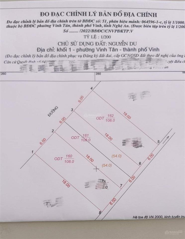 Bán đất đấu giá khối 1 vinh tân quy hoạch rất đẹp
