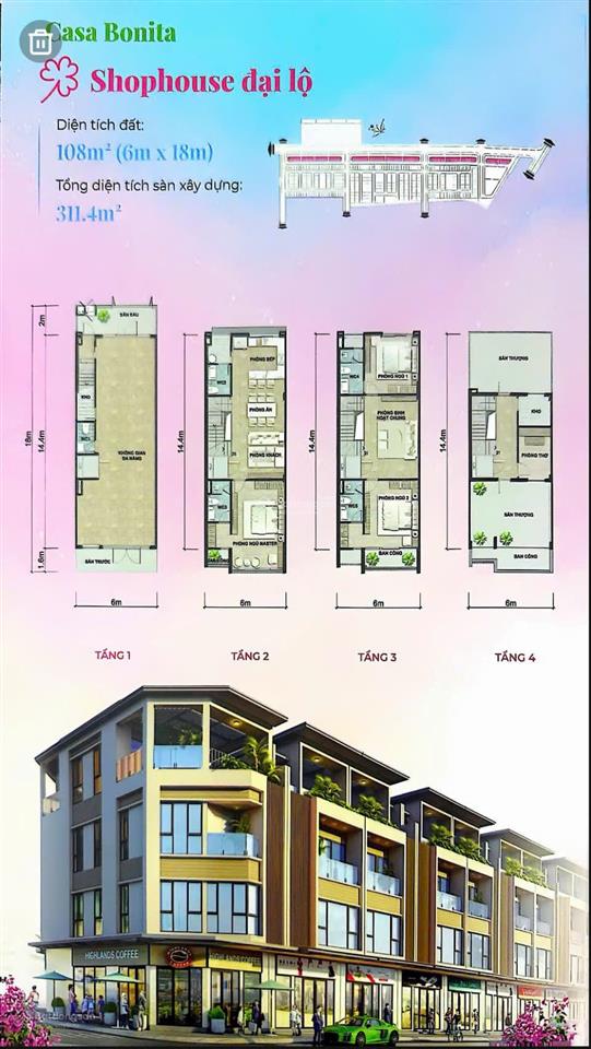 Bán shophouse dự án vsip giai đoạn 2 gần cổng vsip giá đầu tư đợt đầu