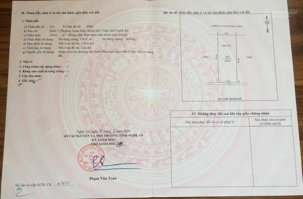 Bán đất mặt đường 72m quán bàu khối 7 kinh doanh tốt vỉa hè rộng giá hời khu vực đáng để đầu tư