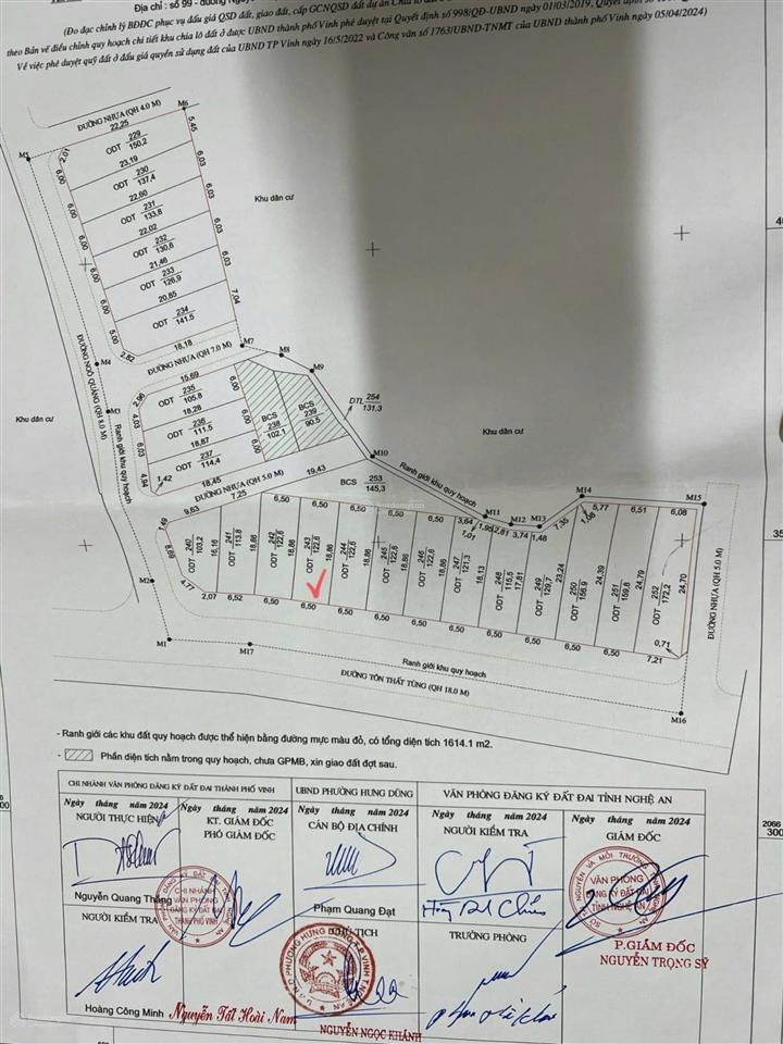 Bán đất đấu giá mặt đường tôn thất tùng
