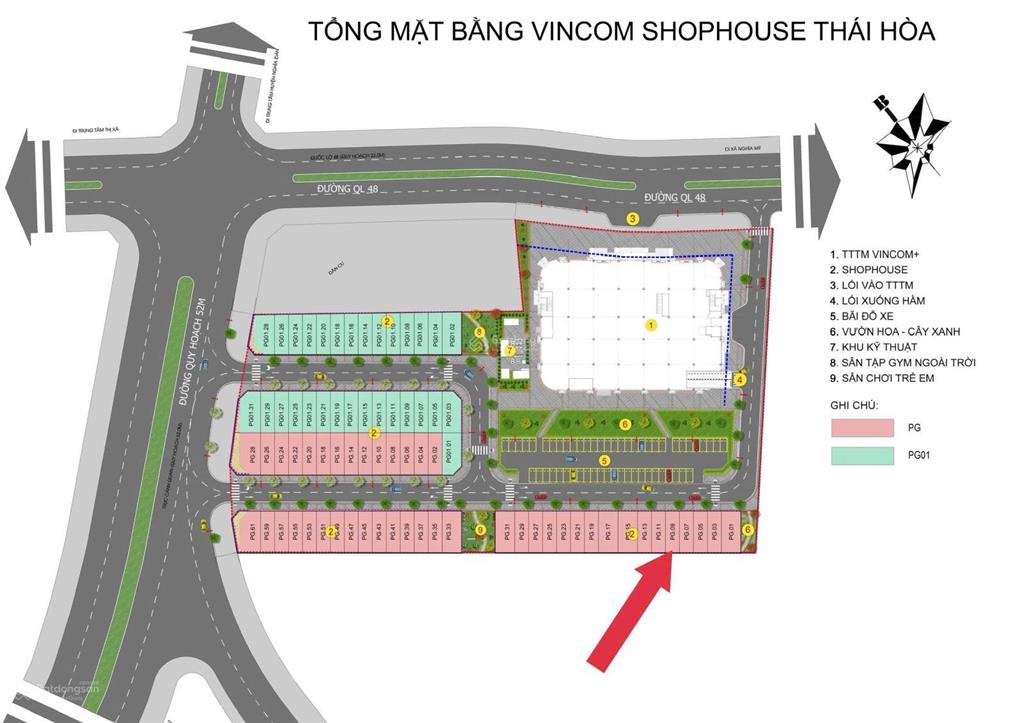 Chính chủ bán liền kề, shophouse vincom thái hoà  nghệ an.