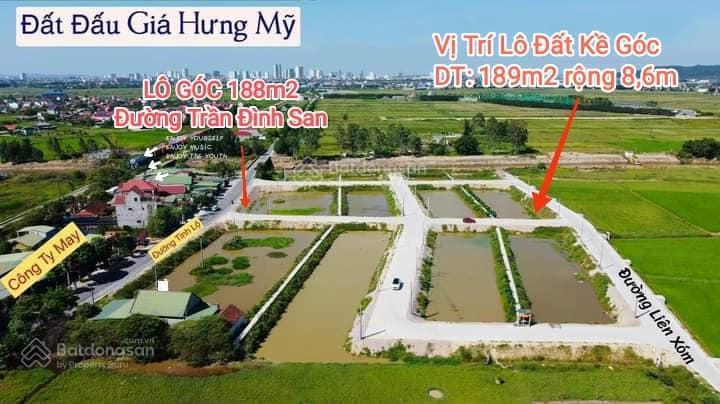 Bán lô góc đẹp khu đấu giá bàu thiếp, hưng mỹ