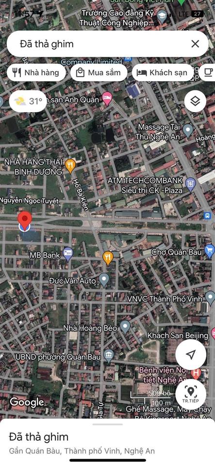 Bán đất kinh doanh mặt đường 72m khối 7 quán bàu, xây dựng kinh doanh tự do