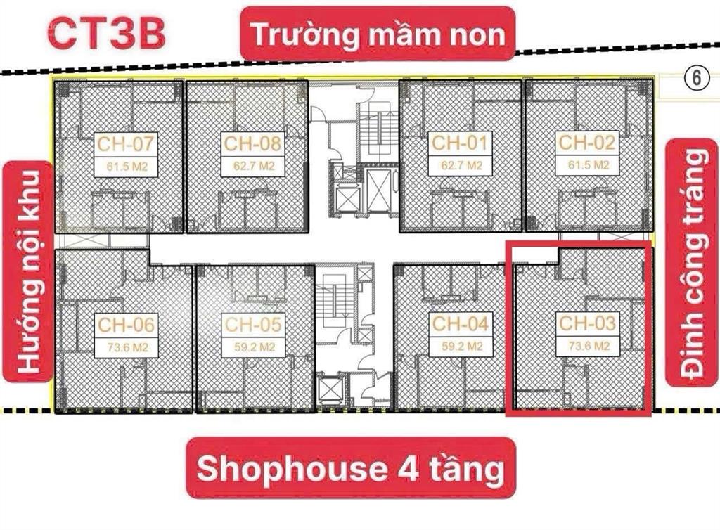 Bán căn hộ 3pn chung cư dầu khí quang trung ct3b view đinh tiên hoàng 32m