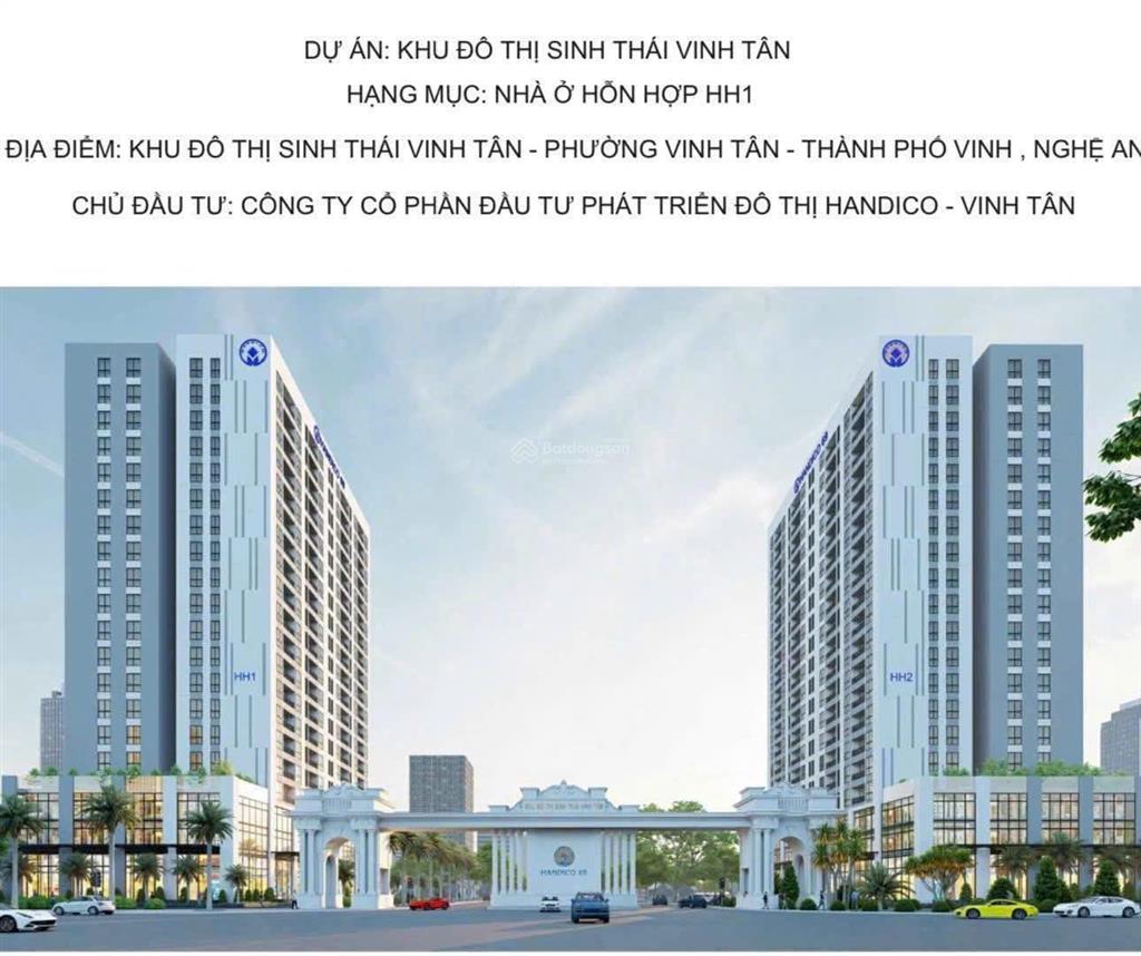 Sắp mở bán chung cư hadico vinh tân  toà handico vinh tân