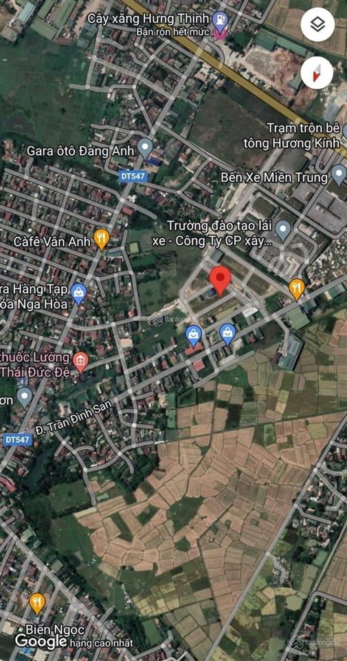 Bán đất khu đấu giá mới khối 2, vinh tân, lối 2 đường trần đình san 18m