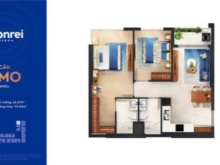 Quỹ căn Stu-2PN-3PN Monrei Sài Gòn - Trả 235 Triệu (15%) HTLS 0% ân hạn nợ gốc 5 năm