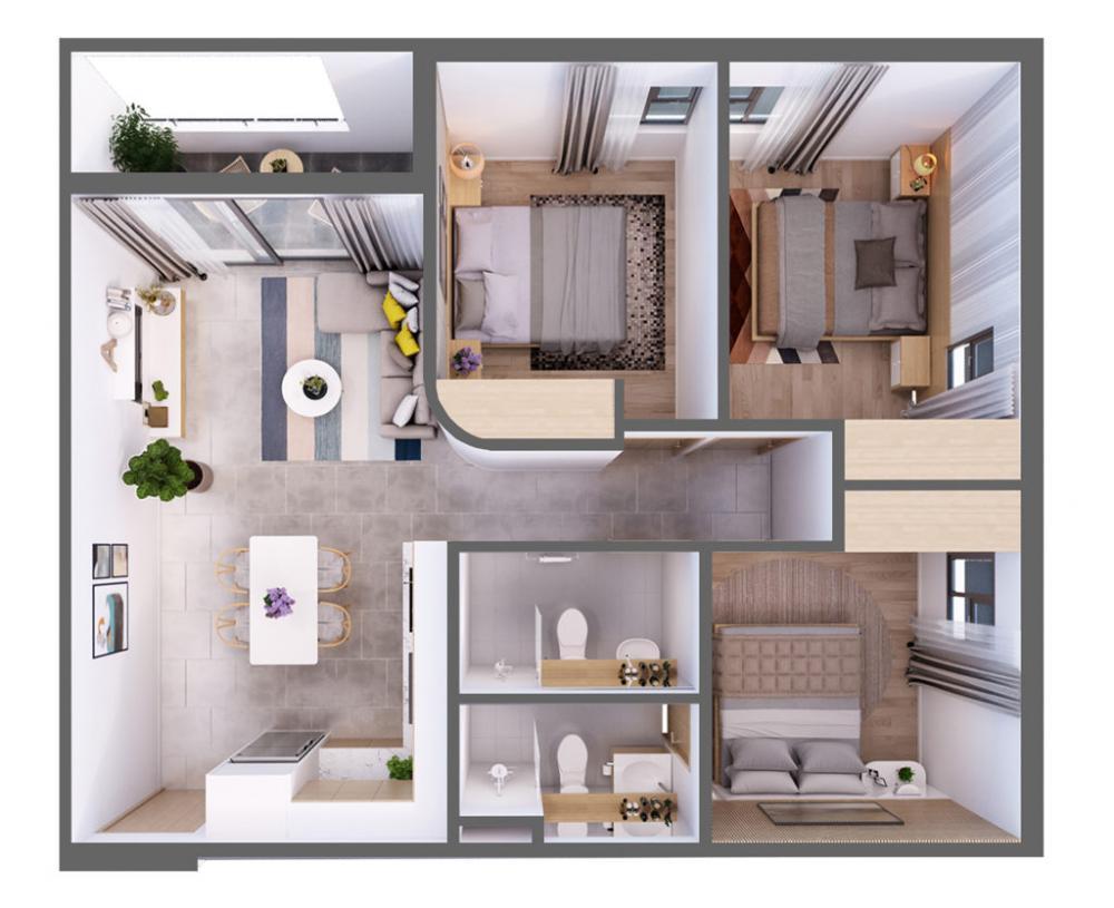 Căn góc số 5 block a 3pn mặt tiền bến bình đông, view q1, chung cư aurora residence
