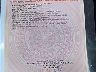 Nhà 3 tầng. lô đất nằm trục chính đường lê văn hiến. trung tâm thành phố đà nẵng. gần cầu tiên sơn
