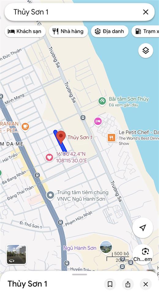 Bán đất tại thuỷ sơn 1,  sát biển sạch đẹp 8,2 tỷ, 117,5m2, mặt tiền 5m, pháp lý đầy đủ