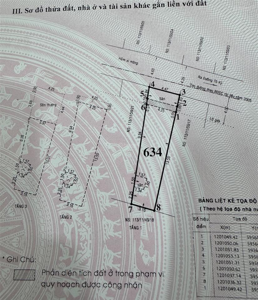 Nhà chính chủ  đường đông bắc  phường tân chánh hiệp  quận 12