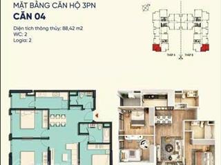 Ký trực tiếp cđt bán căn 04  3pn 88m2 tầng trung toà moonlight 2 kđt an lạc green symphony