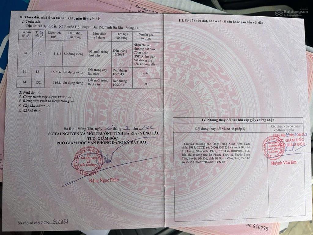 Bán lô đất độc bản nghỉ dưỡng cao cấp tại ven biển phước hải, tphcm