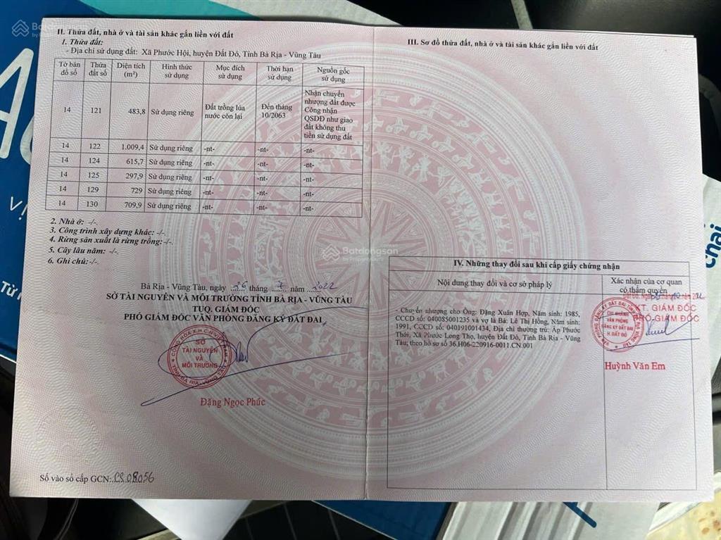 Bán lô đất độc bản nghỉ dưỡng cao cấp tại ven biển phước hải, tphcm