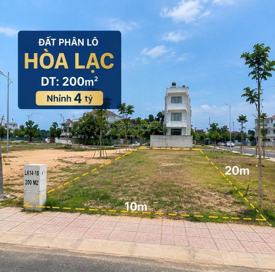 Chính chủ bán đất đẹp hòa lạc 200m2 nhỉnh 4 tỷ vị trí đẹp tại khu vực hòa lạc