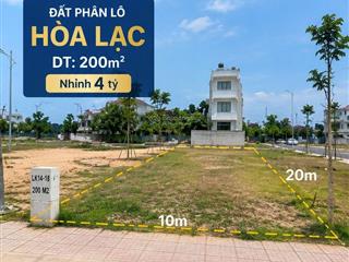 Chính chủ bán đất đẹp hòa lạc 200m2 nhỉnh 4 tỷ vị trí đẹp tại khu vực hòa lạc